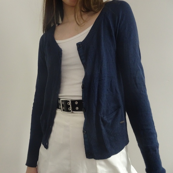 Garage Sweaters - blue lightweight cardigan